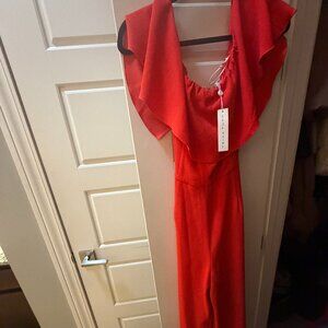 Trina Turk Red Jumpsuit Size 10-NWT